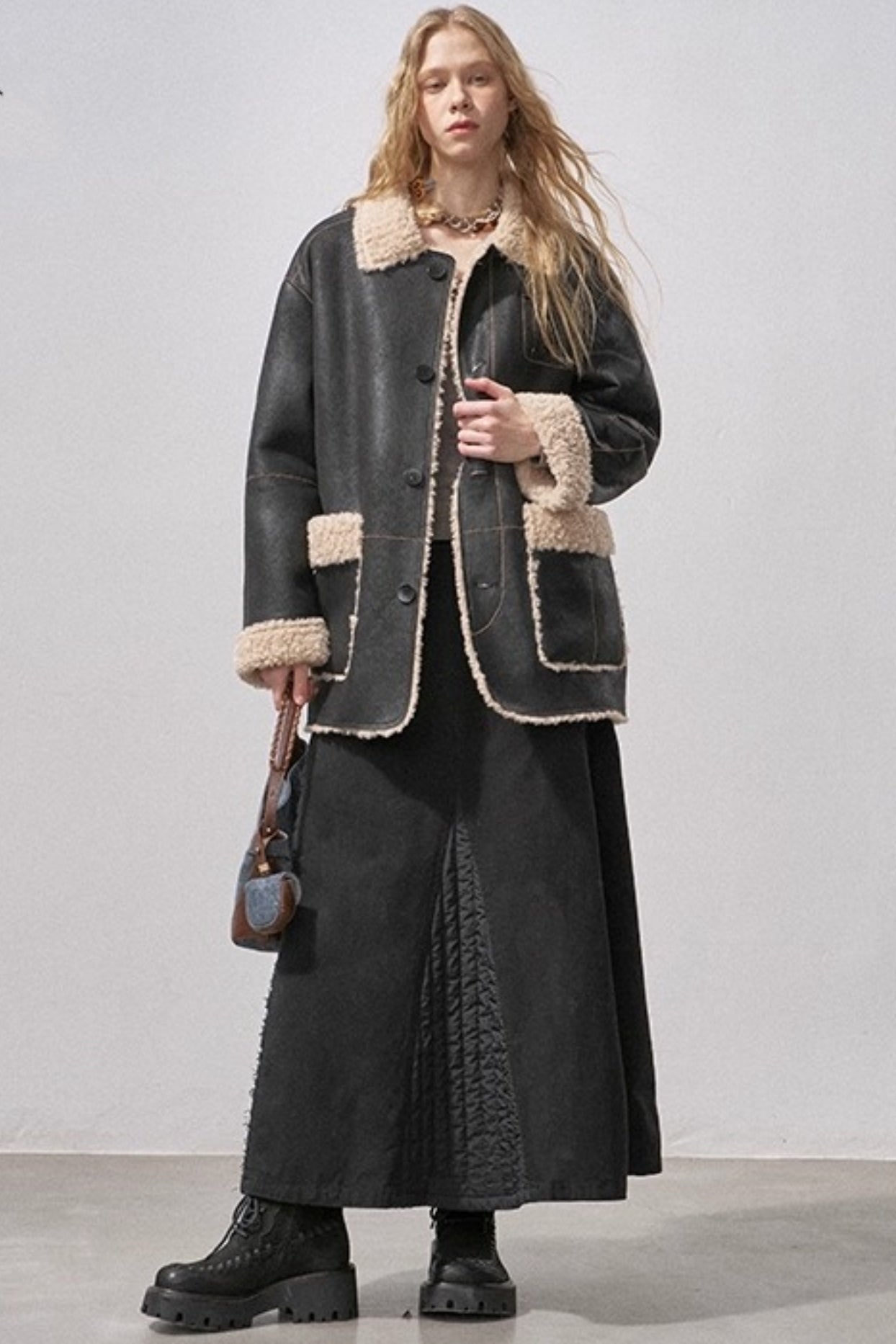 Pure Cotton Asymmetrical Skirt