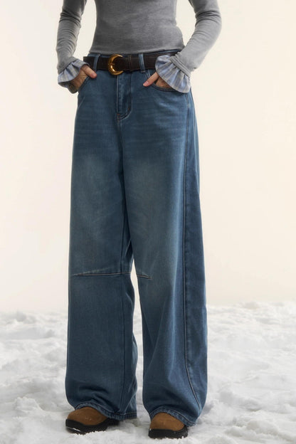 Blue Fleece-Lined Scimitar Pants