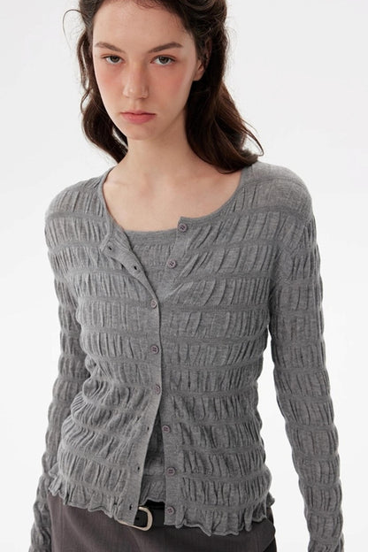 Woolen Slim Knit Cardigan & Sling Set-Up