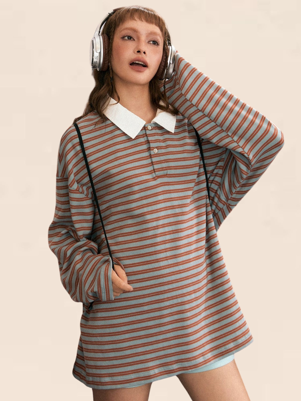 Striped Summer Polo T-Shirt