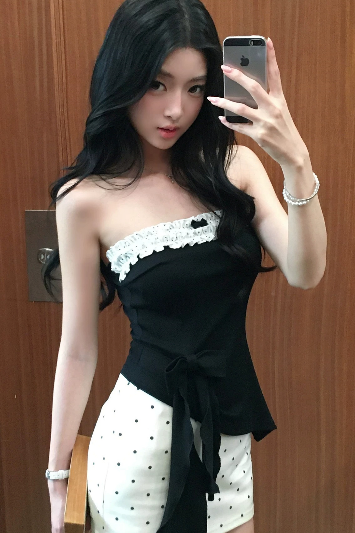 Contrast Lace Tube Top Set-Up