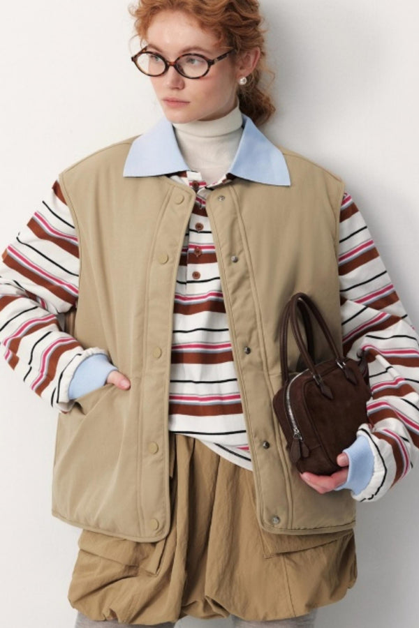 Reversible Plaid Down Vest