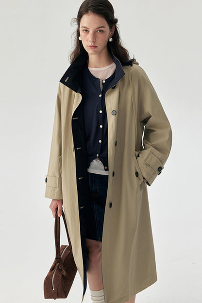 Relaxed Silhouette Cinched Waist Parka Coat