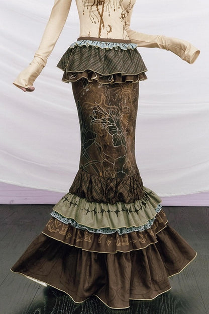 Chinese-Style Fishtail Skirt