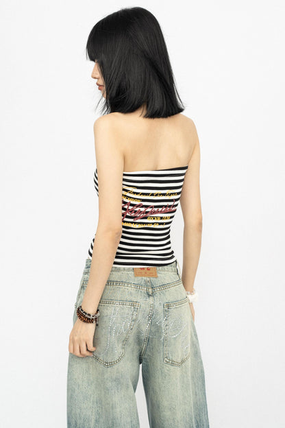 Striped Plunge Camisole