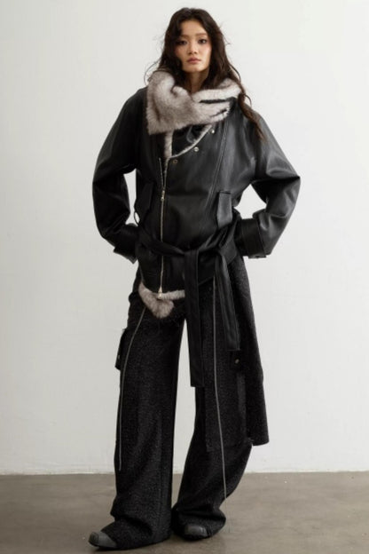 Unisex Urban Fur Collar Jacket