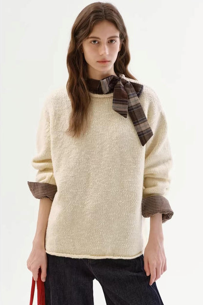 Textured Snowflake Sweater