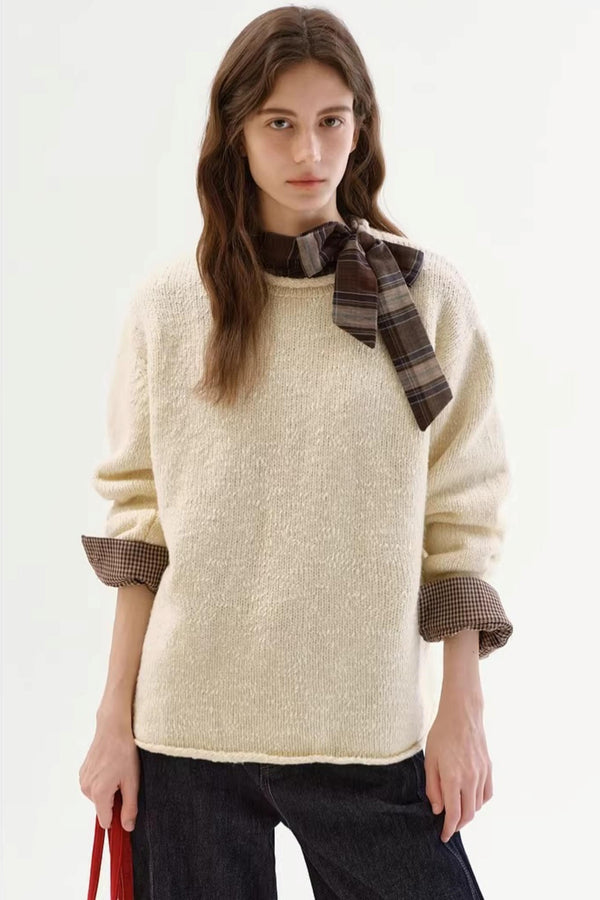 Textured Snowflake Sweater