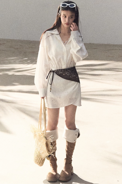 Jacquard Silk Dress Scarf Set