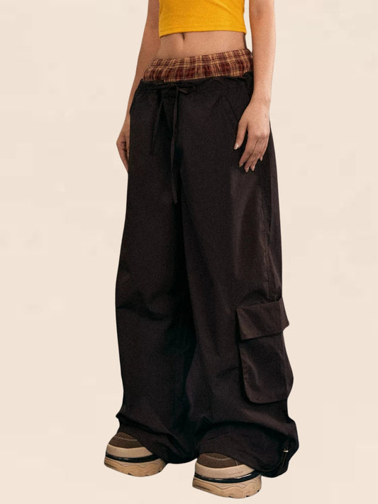 Natural Solid Color Casual Cropped Pants