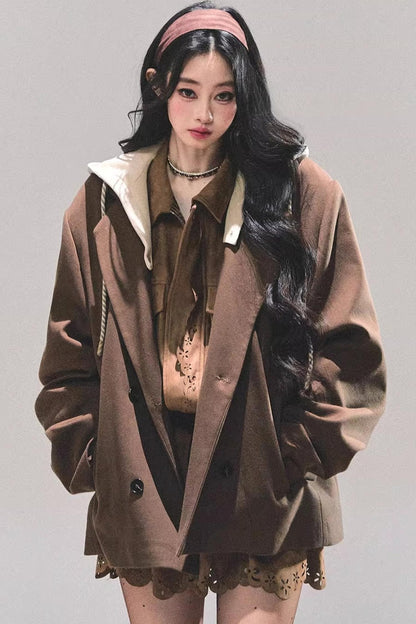 Minimalist Hooded Blazer