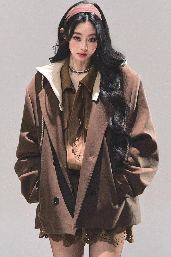 Minimalist Hooded Blazer