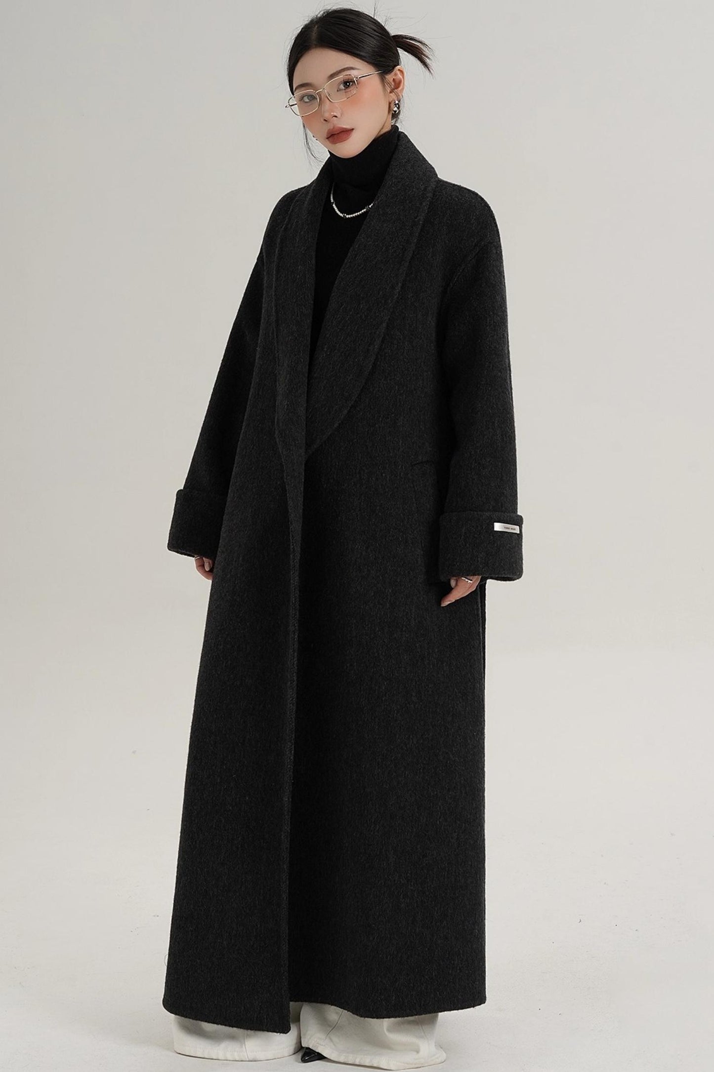 Elegant Wool Lapel Coat