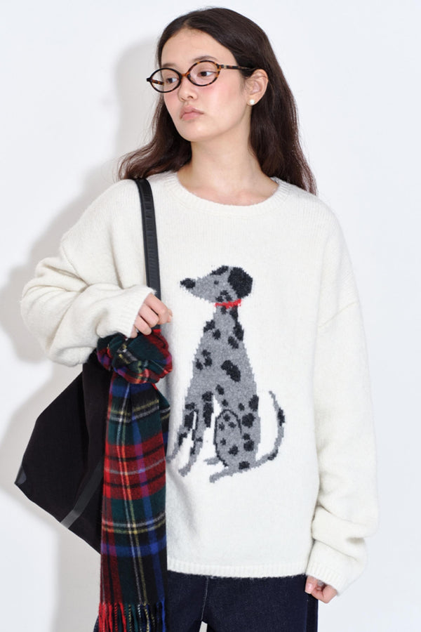 Spotted Puppy Intarsia Top