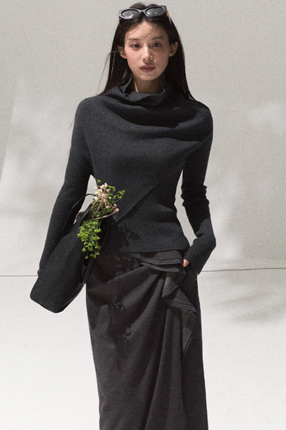 Moonlit Wool Knit Sweater