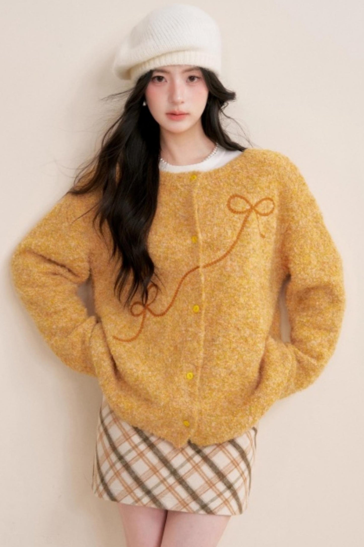 Retro Plaid Woolen Skirt