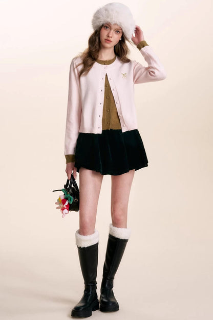 French Velvet A-Line Skirt