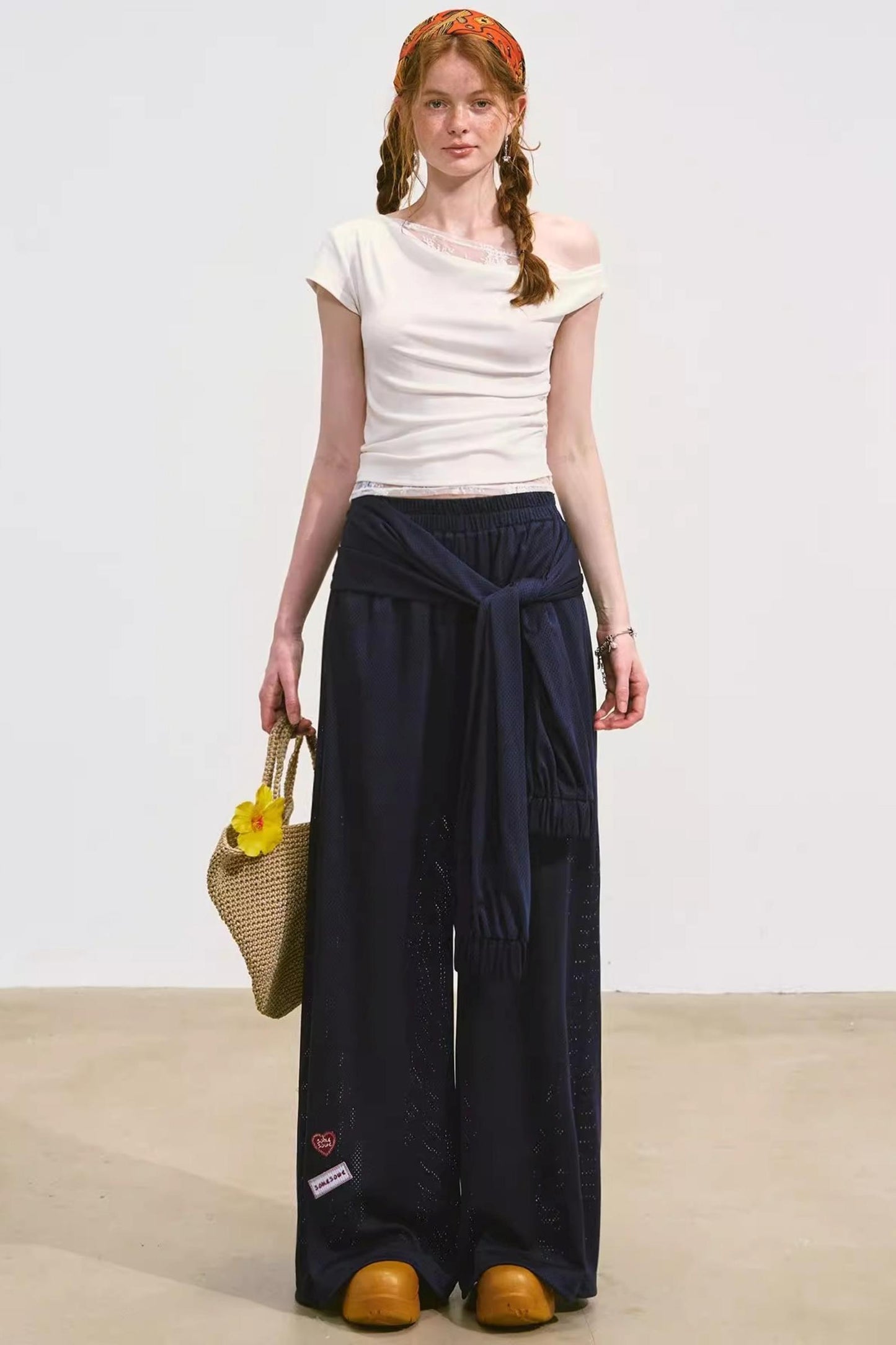 Airy Linen Wide-Leg Pants