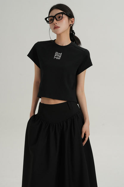 Chic High-Waist Crop Tee