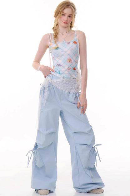 High-Waisted Wide-Leg Trousers