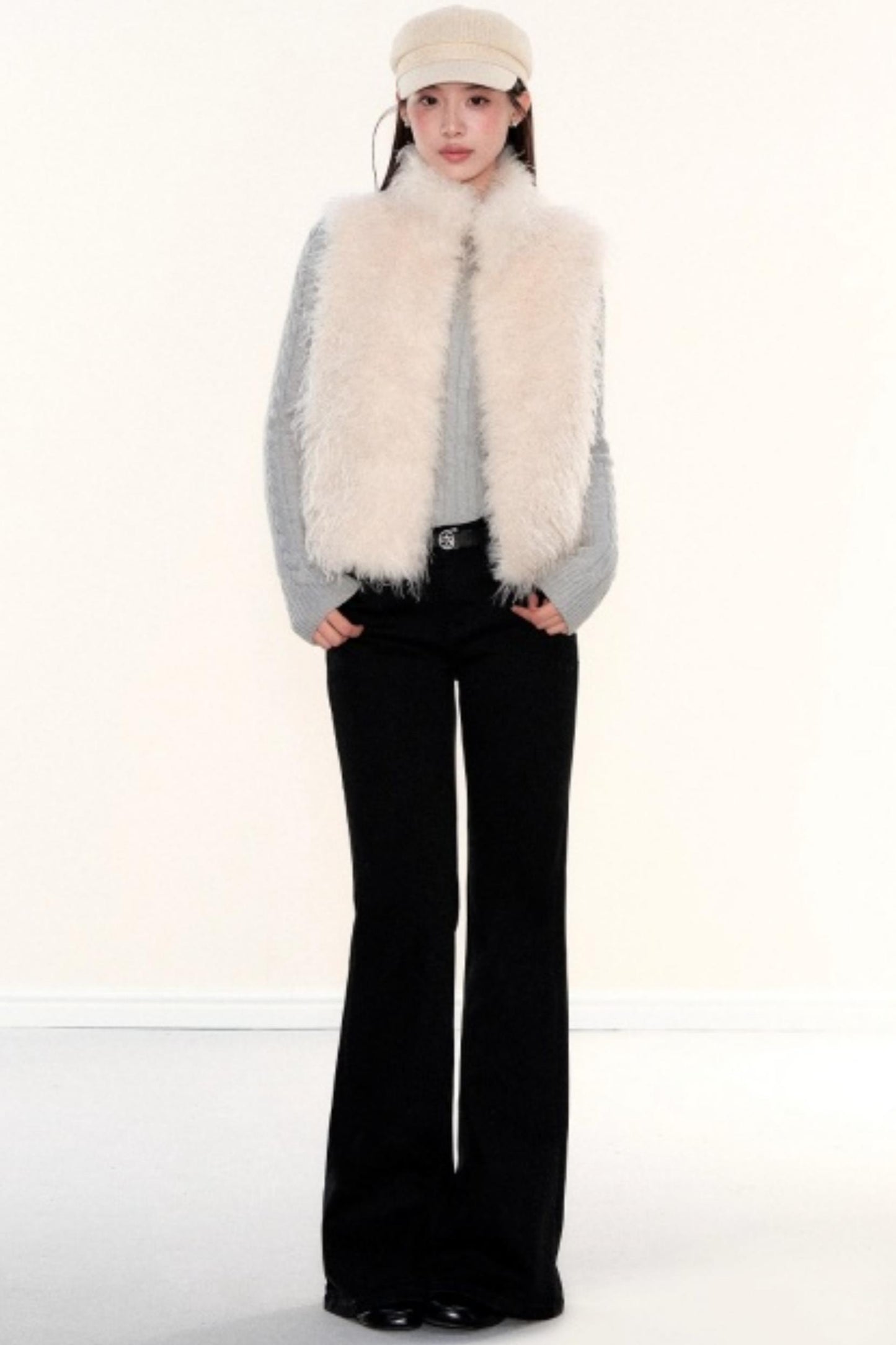 Stand-Up Collar Furry Vest