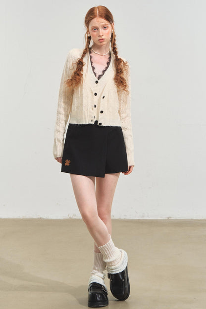 Pure Desire Lace V-Neck Fake Two Piece Top