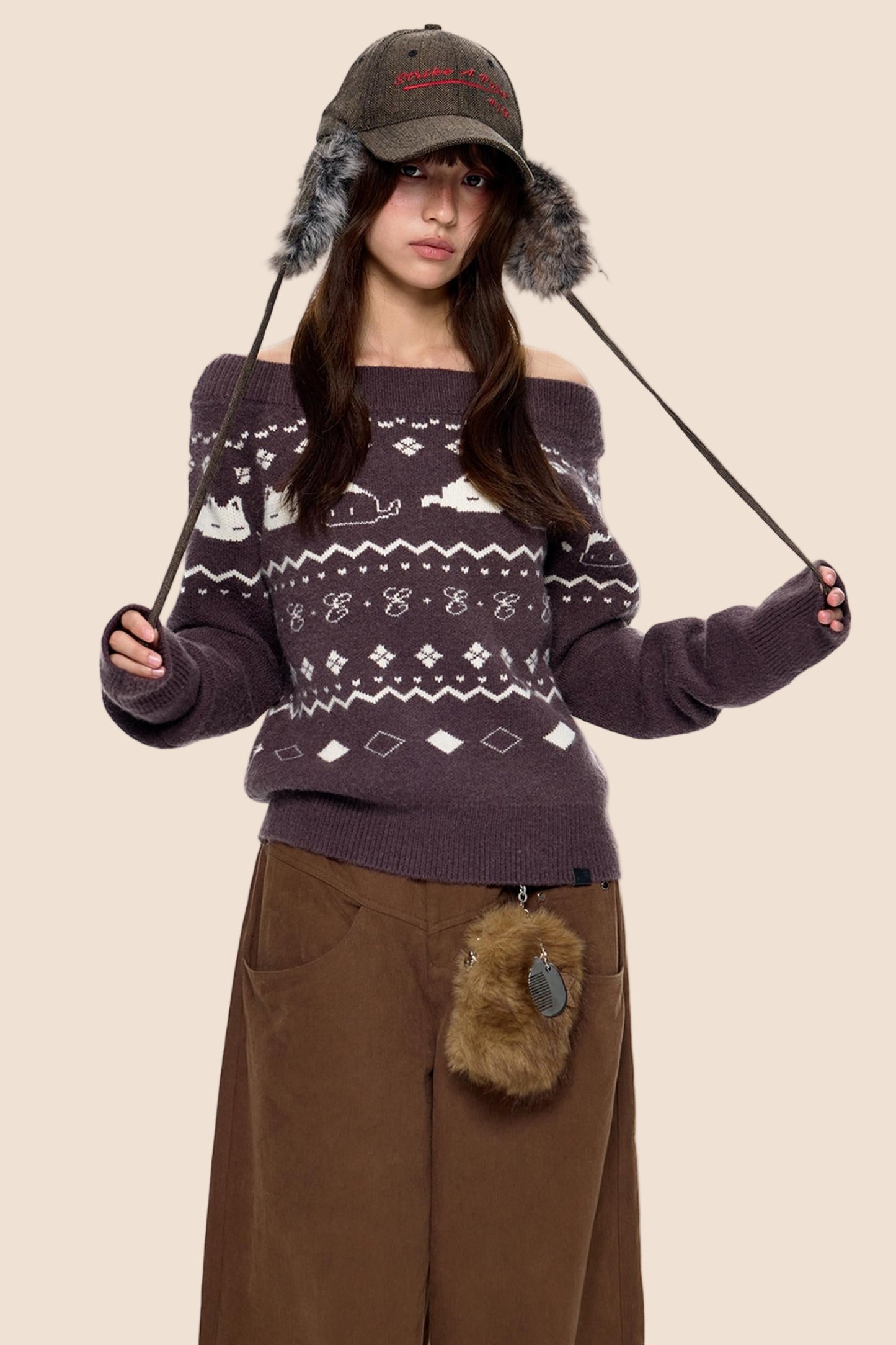 Fair Island Print Knit Sweater