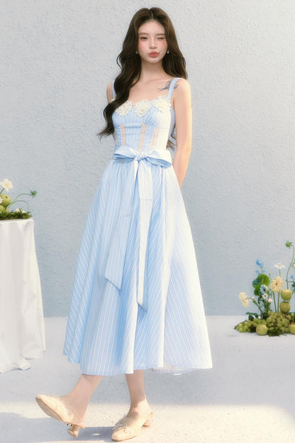 Slim Fluffy A-Line French Slip Dress