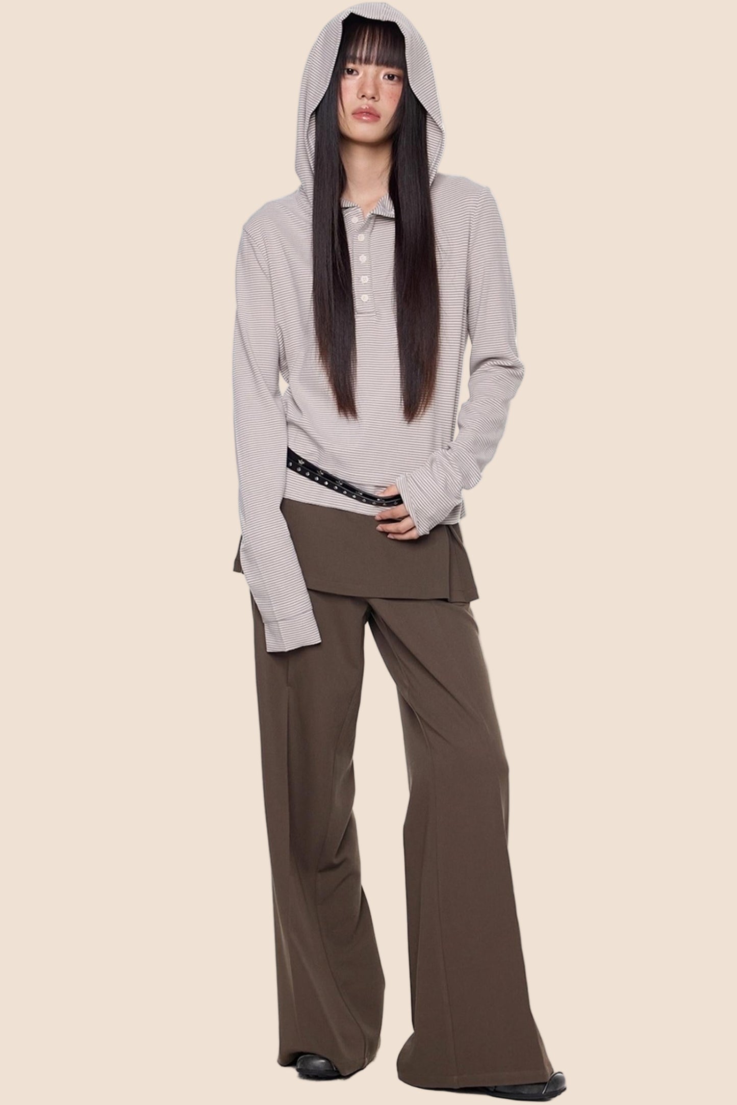 Embroidered Striped Long Sleeve Tee