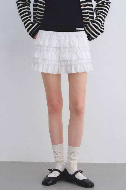 Layered Lace Patchwork Skirt