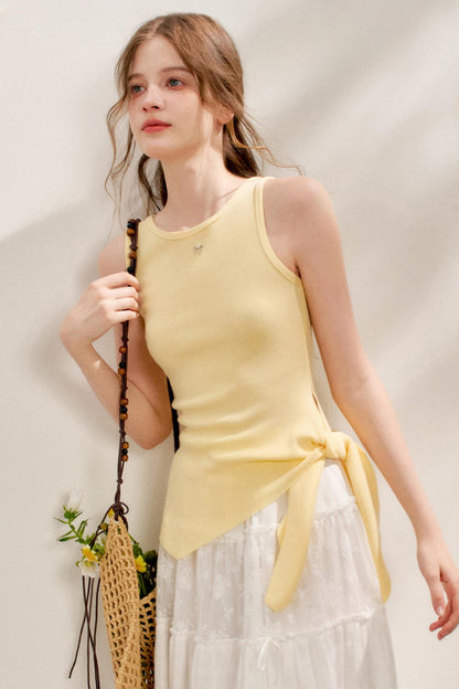 Tie-Knot Knit Vest