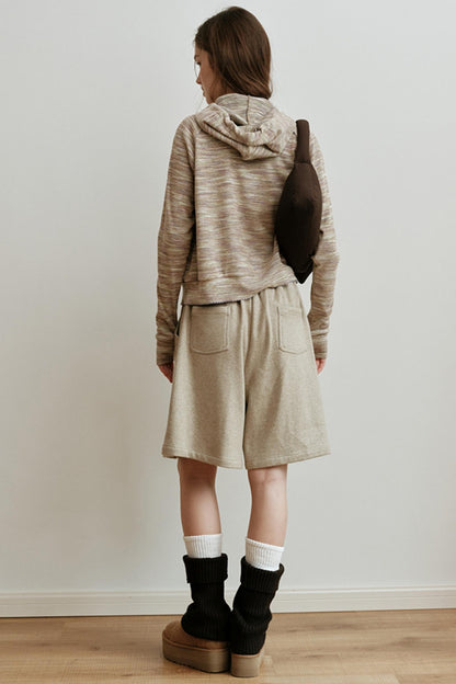 Yarn-Dyed Wool Bermuda Skirt