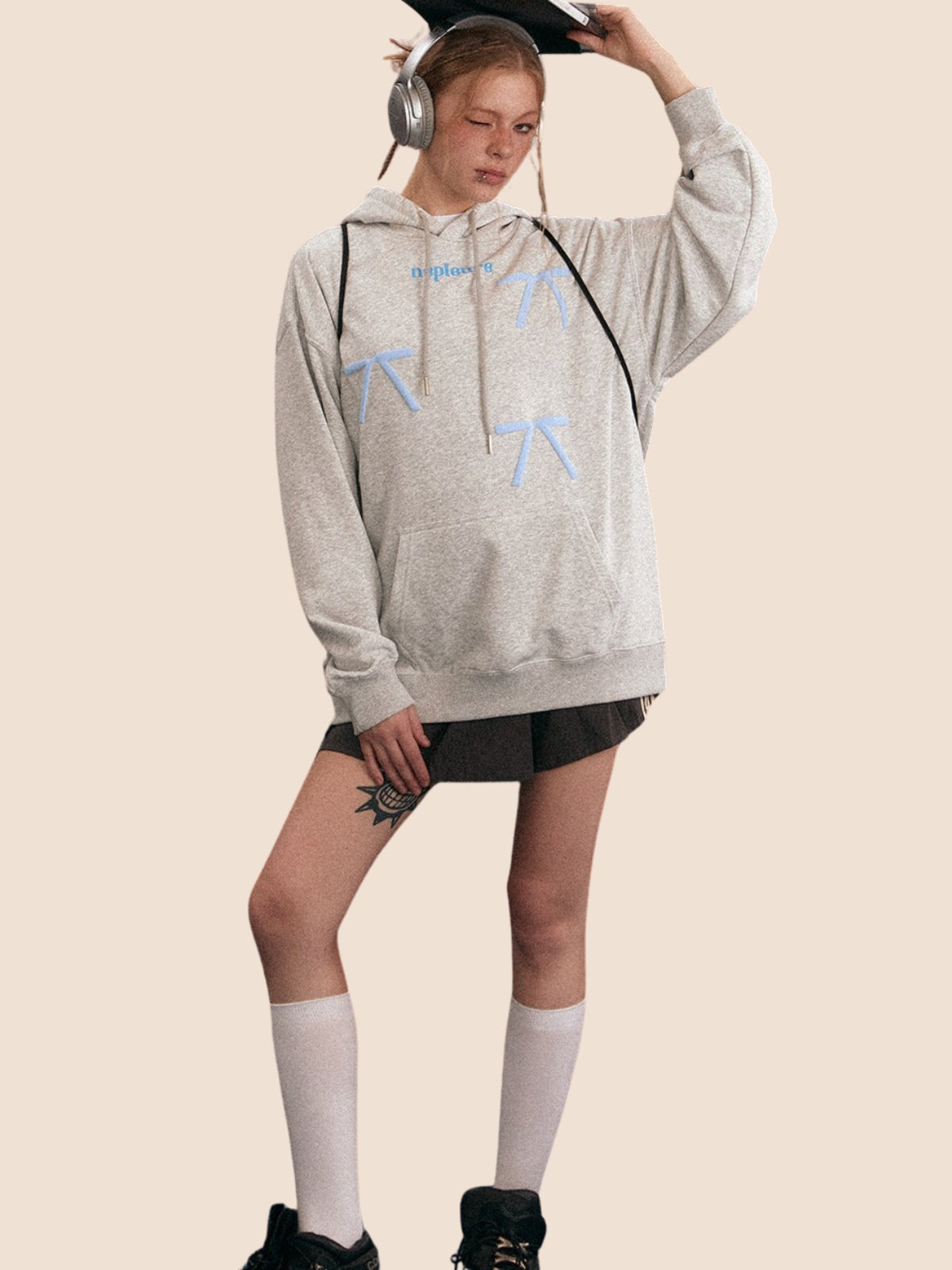 Bow Retro Hooded Sweatshirt