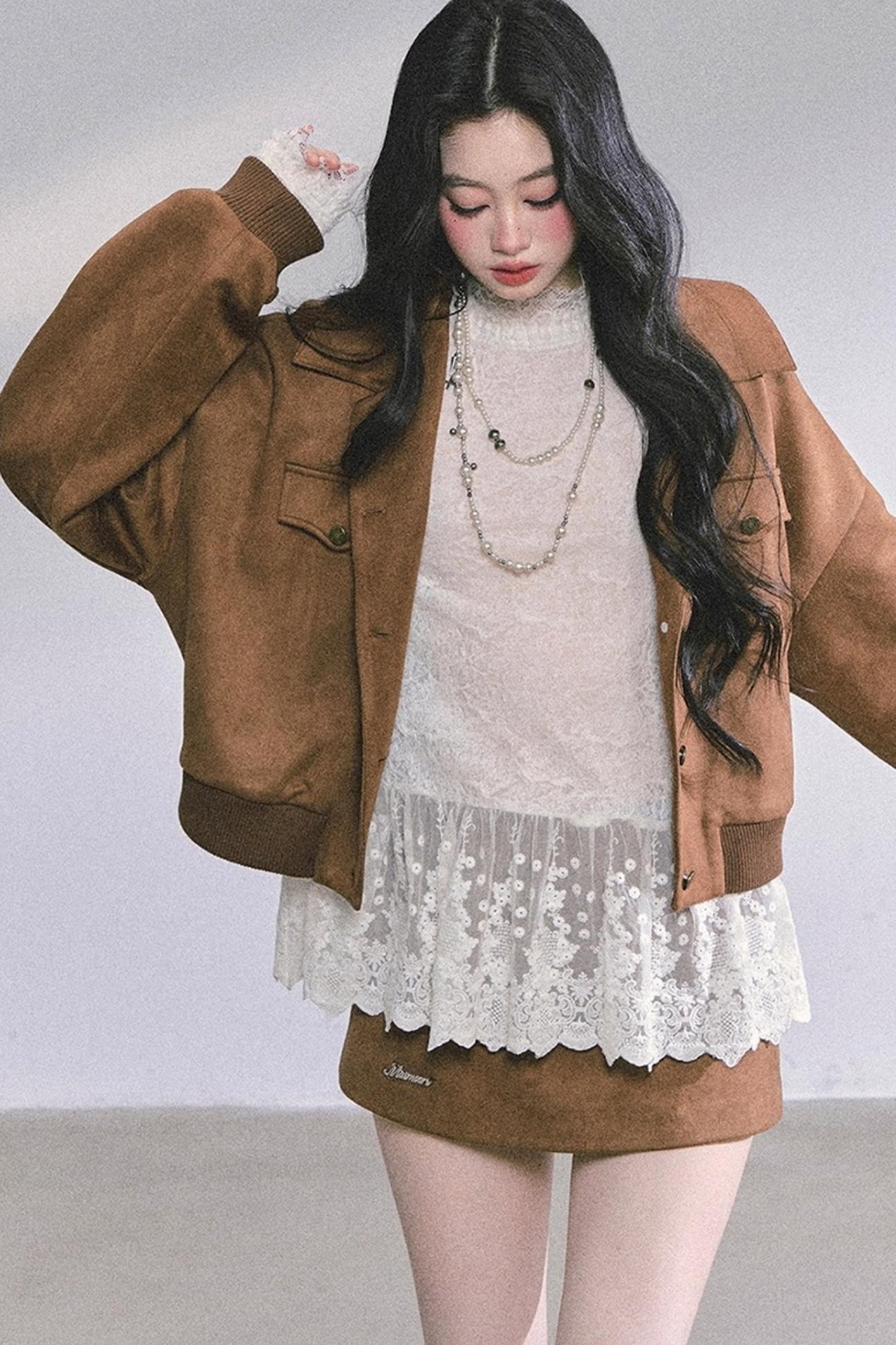 Pure Hollow Lace Top