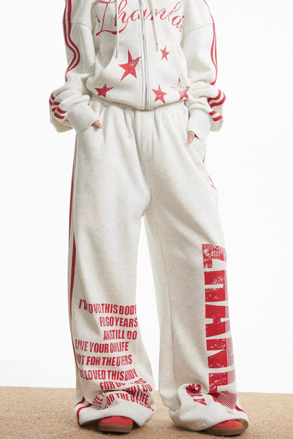 Spicy Girl Off-Shoulder Sweatshirt Set-Up