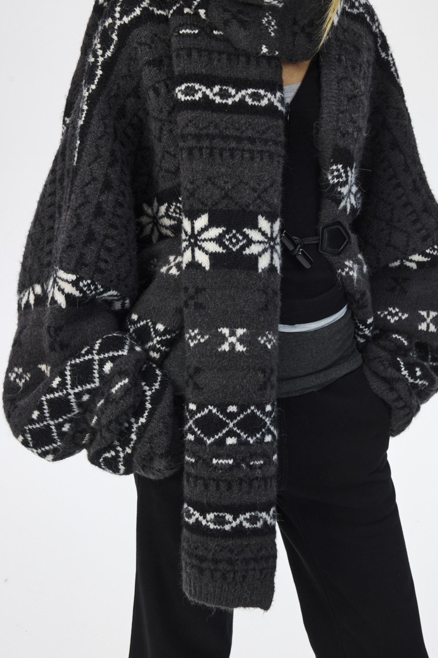 Winter Wool Fair Isle Sweater & Scarf Set-Up