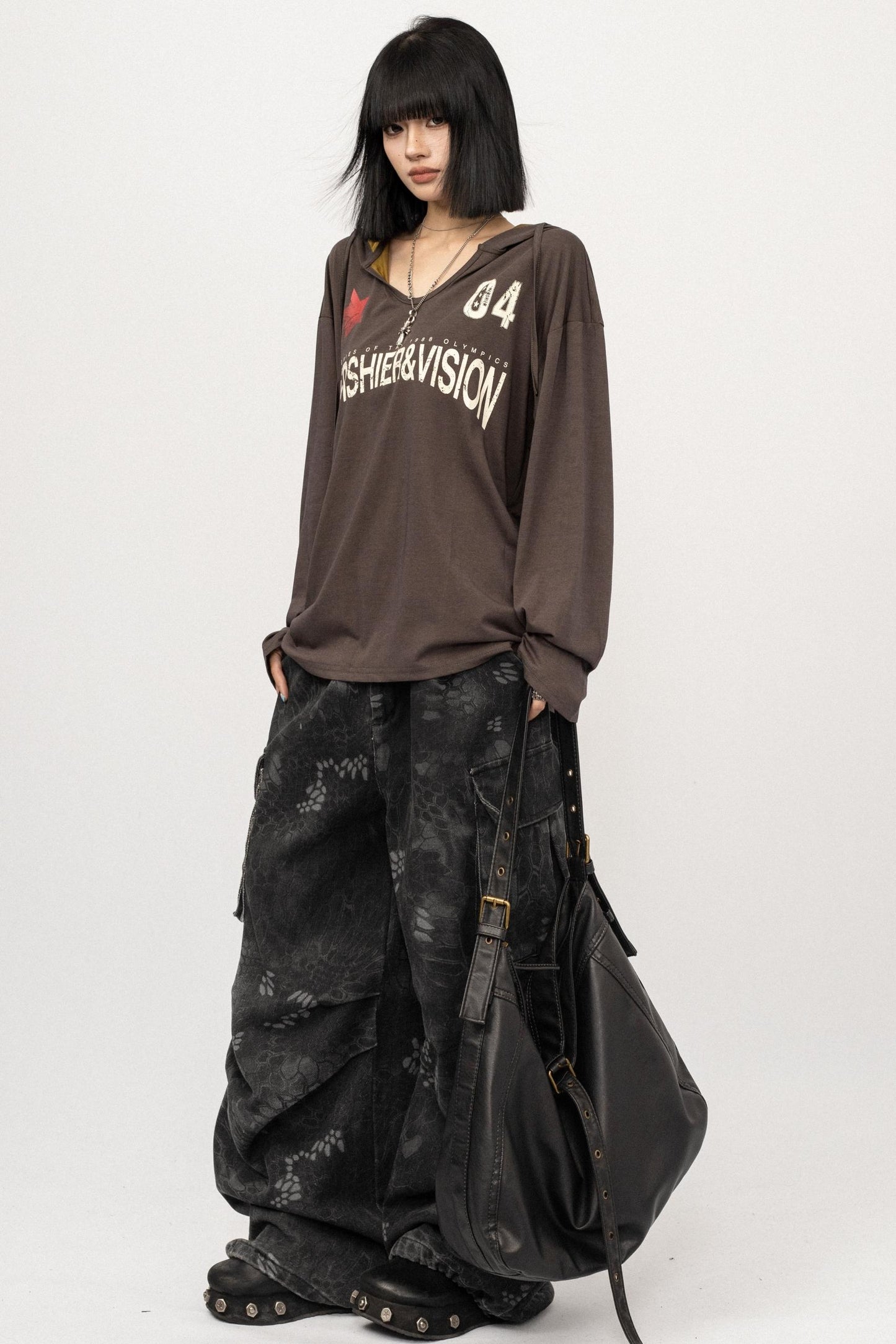 Autumn V-Neck Black Top