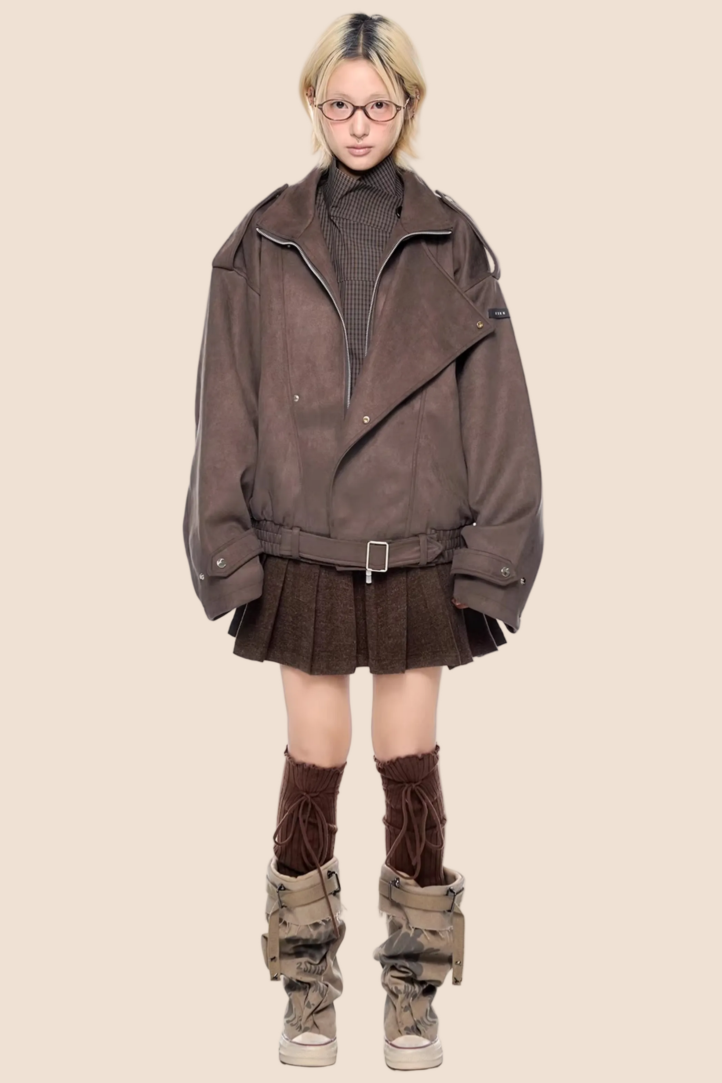 Maillard Faux Suede Retro Jacket