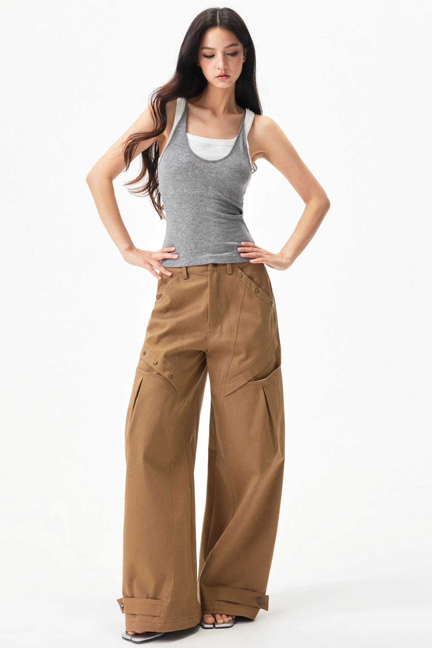 Star Rivet Deconstructed Pants