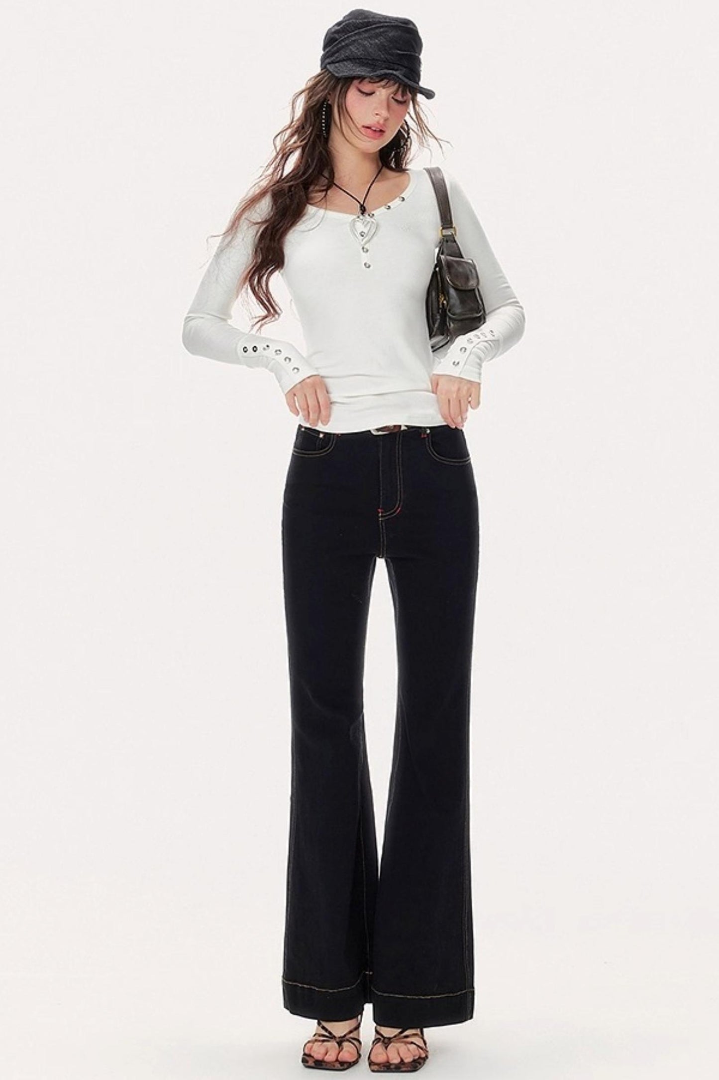 Black-White Knit Sweater