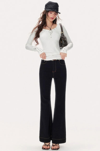 Black-White Knit Sweater