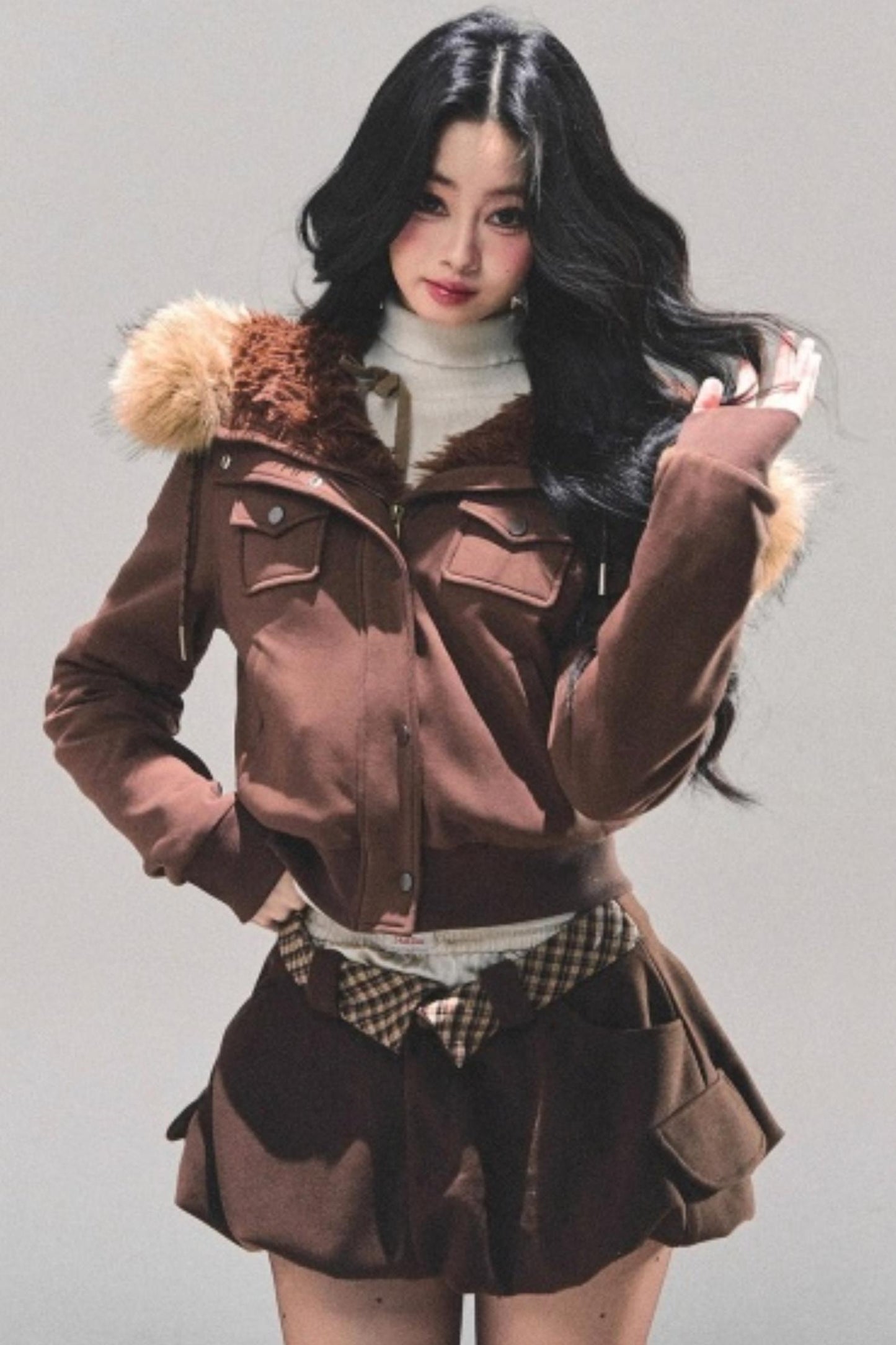 Winter Plush Hooded Coat