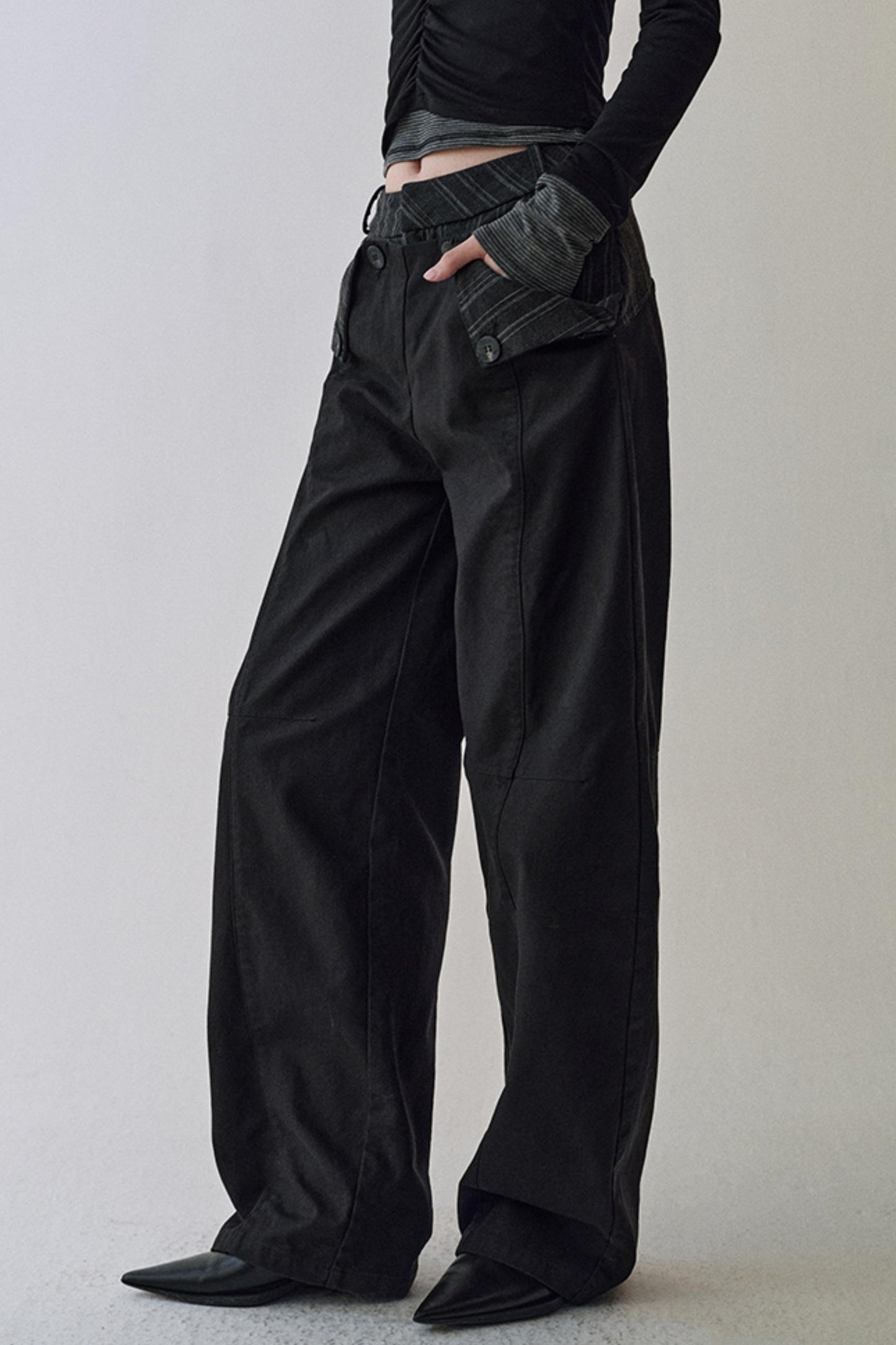 Yuan Boundary Double Waist Pants