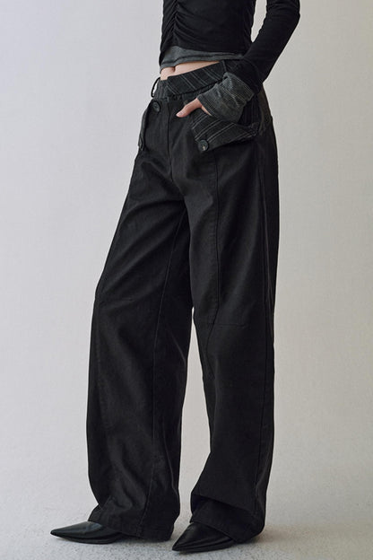Yuan Boundary Double Waist Pants