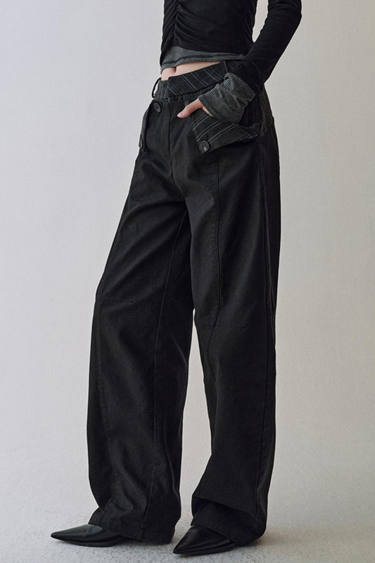 Yuan Boundary Double Waist Pants