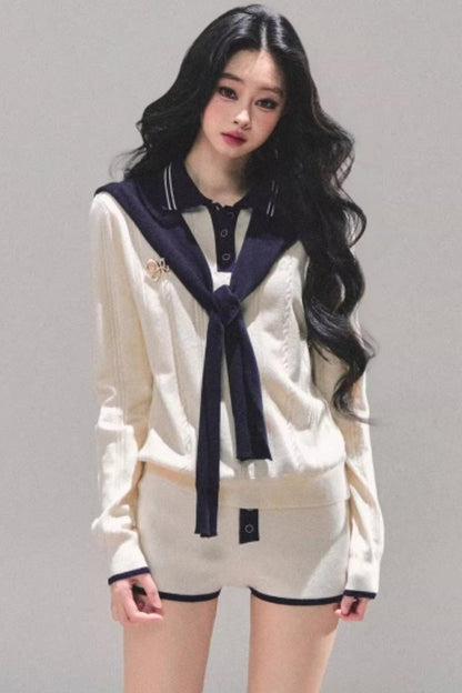 Morning Mist Knitted Suit Set-Up