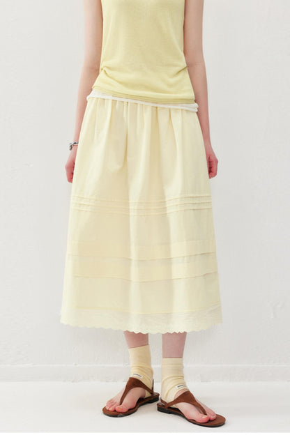 Lace Halter A-Line Skirt