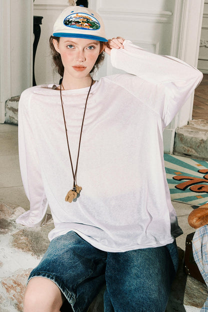 Town Smocked Long Sleeve Tee