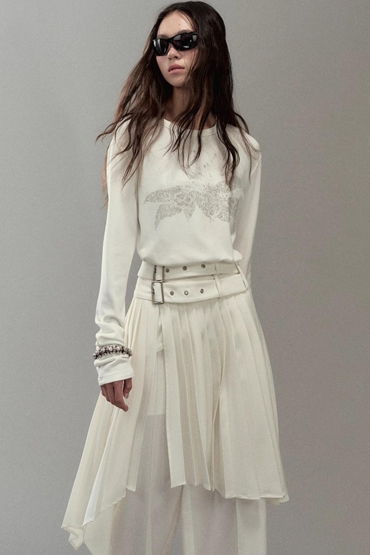 Floating Floral Crewneck Top