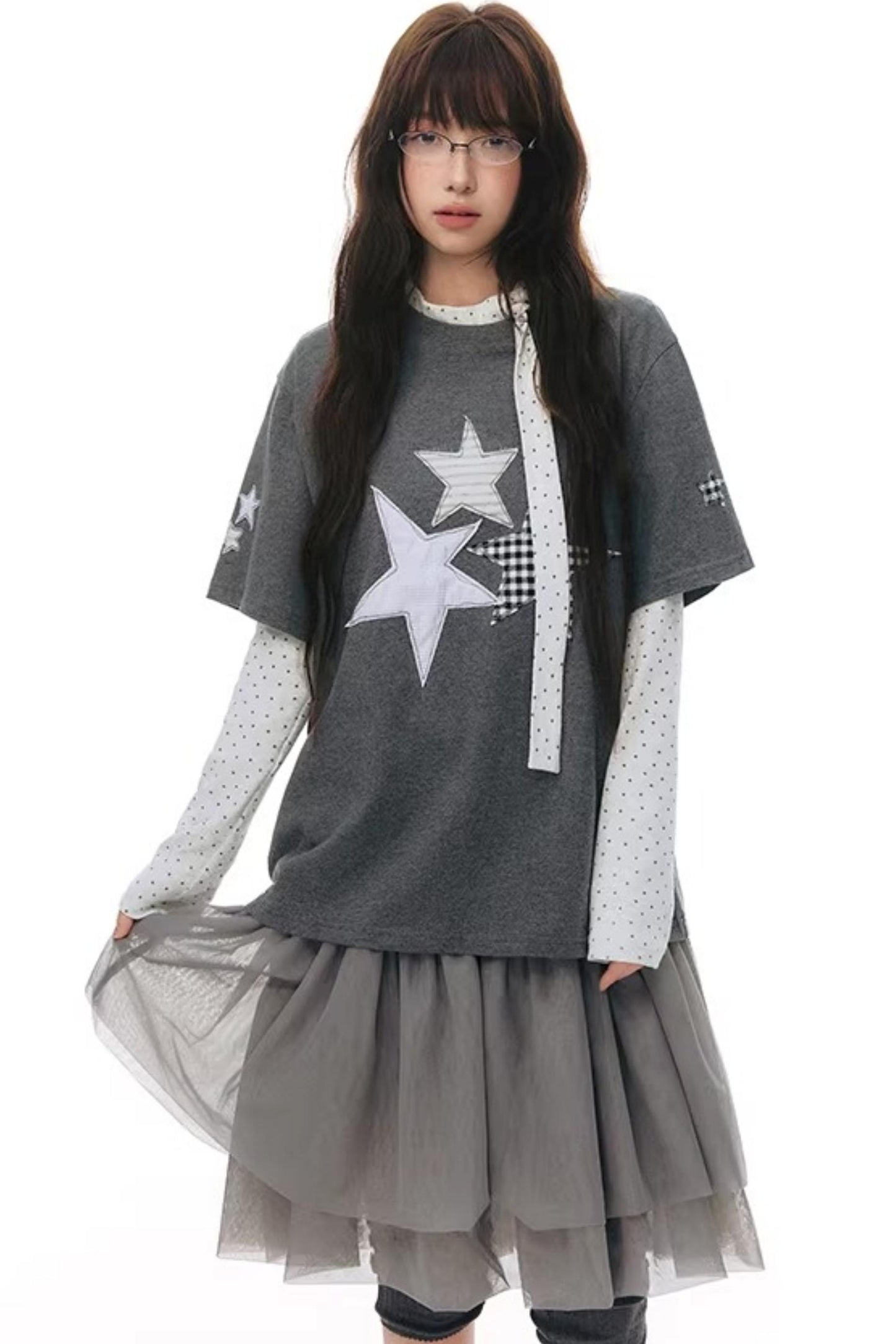 Star Patch Embroidered T-Shirt